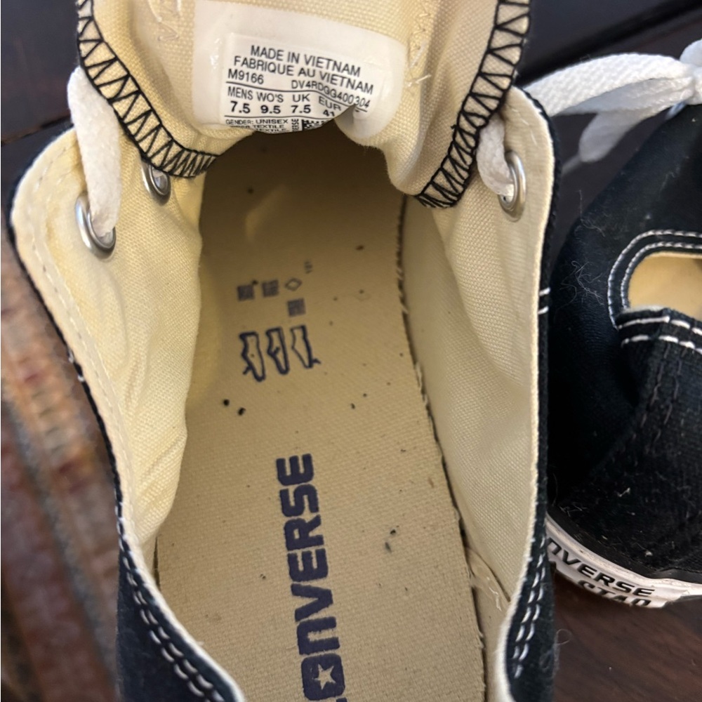 Converse Men’s Black and White All Star Sneakers - Picture 5 of 5